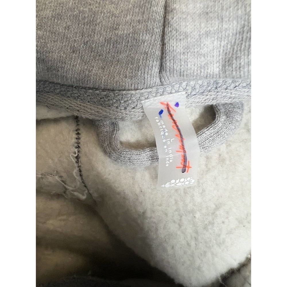 New Free People At My Best Embroidered Sweat Hoodie Sweatshirt - Picture 7 of 8